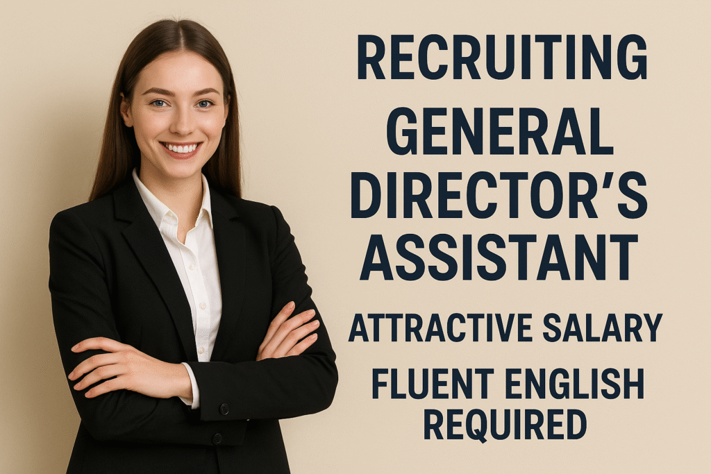 Recruiting Female General Director’s Assistant – Attractive Salary, Fluent English Required Recruiting Female General Director's Assistant