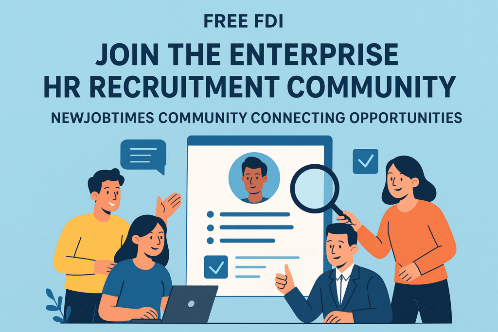 Join the Free FDI Enterprise HR Recruitment Community – NewJobTimes Community Connecting Opportunities NewJobTimes